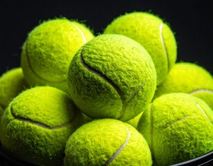 Tennis balls close up