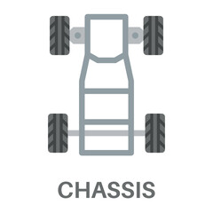 Chassis Simple Style Flat Design Vector