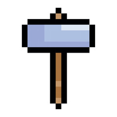 Pixel Hammer Retro Weapon
