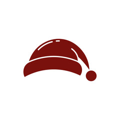 A vector illustration of an isolated red Santa Claus hat