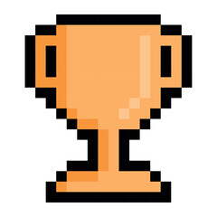 Pixel Trophy Retro Icon
