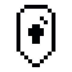 Pixel Shield Retro Icon
