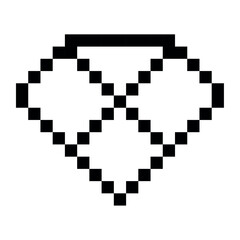 Pixel Diamond Retro Gem
