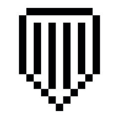Pixel Shield Retro Icon
