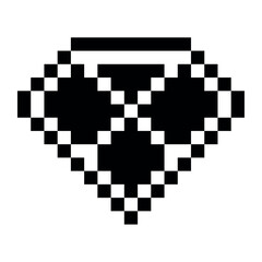 Pixel Diamond Retro Gem
