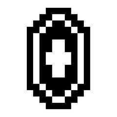 Pixel Shield Retro Icon
