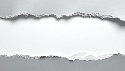 Torn white paper reveals a bright space, with ragged edges and subtle shading