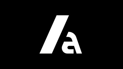 Obraz premium Modern white letter a symbol on a dark background for branding