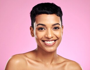 Happy woman with bright smile