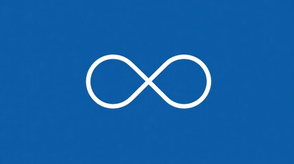 Infinity symbol on blue background representing limitless possibilities and concepts