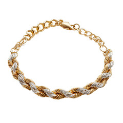 Gold and silver braided bracelet