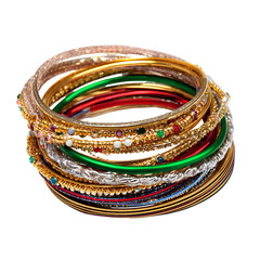 Stack of colorful bangles (1)