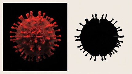 Fototapeta premium A spherical structure with numerous uniformly distributed protrusions,