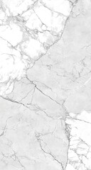 Veined white marble, grey cracks, smooth texture, close-up