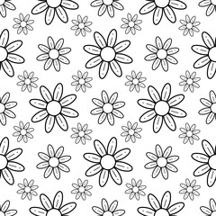 floral hand drawn seamless pattern