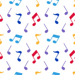 seamless pattern of colorful tone symbols