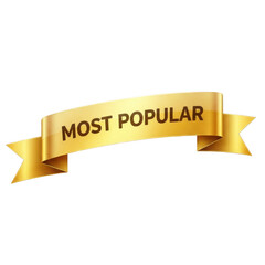 Golden Most Popular Ribbon