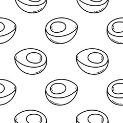 hand drawn egg seamless pattern