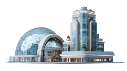 Pair of Shopping Mall Designs, isolated on transparent background