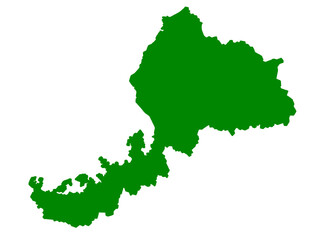 福井県の地図（グリーン）