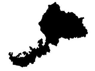 福井県の地図（シルエット）