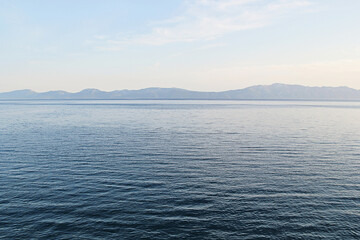 Croatian Sea Aerial Panorama of Seaside Water Landscape View