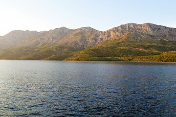 Mountains at Croatian Coast and Makarska Riviera Landscape, Croatia