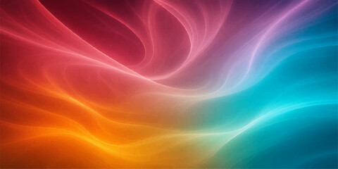 Obraz premium Abstract flowing fractal wave design with colorful glowing lines, soft texture, and light motion illustration