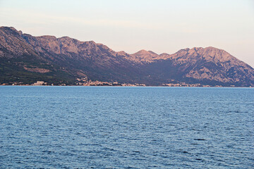 Croatian Coast and Makarska Riviera Landscape with Mountains and Towns, Croatia