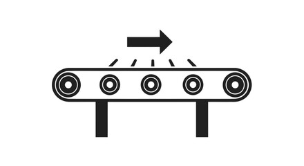 Efficient industrial production line automation, showcasing manufacturing process and goods movement on a modern conveyor belt system with quality control inspection