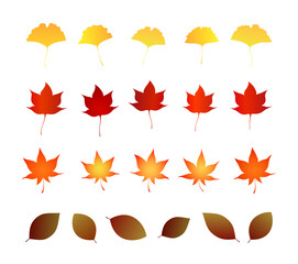 紅葉の葉っぱのイラスト