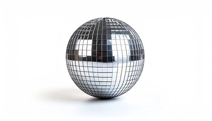 Abstract Mirrored Sphere Digital Art on White Backdrop in High Resolution