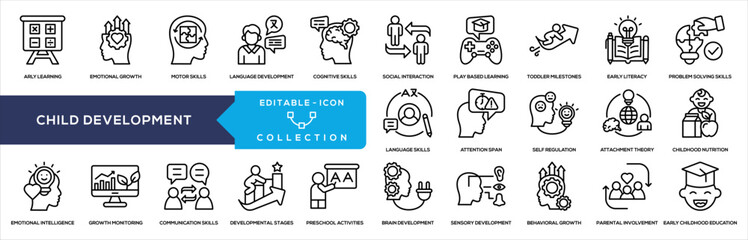 Line - Child Development Icon Collection