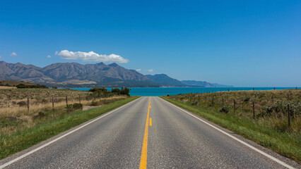 Road to the sea and mountains