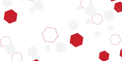 White background with abstract red grey square decoration. Vector illustration for modern presentation background, brochure design, business card background, website slider, landing page