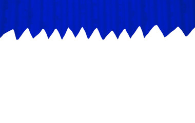 Royal Blue Corrugated Cardboard Upper Border with Zigzag Edge Design