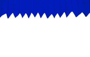 Royal Blue Corrugated Cardboard Upper Border with Zigzag Edge Design