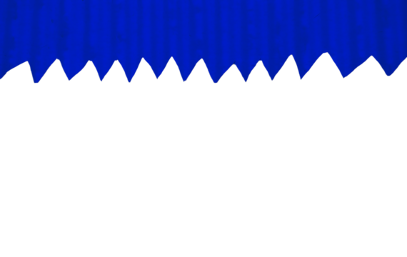 Royal Blue Corrugated Cardboard Upper Border with Zigzag Edge Design