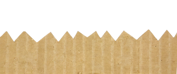 Sawtooth Edge Corrugated Cardboard Texture: Zig Zag Cut Kraft Paper Background
