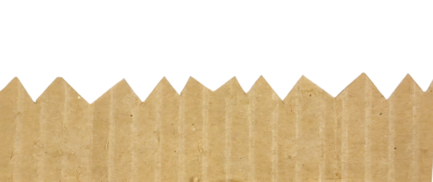 Sawtooth Edge Corrugated Cardboard Texture: Zig Zag Cut Kraft Paper Background
 - Powered by Adobe
