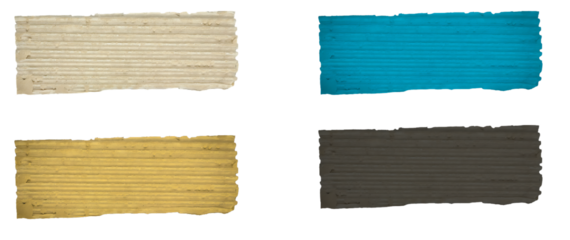 Ripped Edge Corrugated Cardboard Labels: Four Color Texture Set