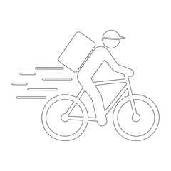 Obraz premium bicycle courier icon