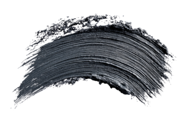 Dark gray mascara stroke on black background