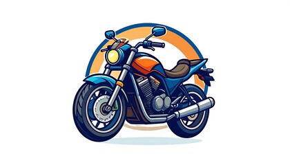 Cartoon motorcycle illustration