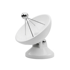 Minimalist 3D Satellite Dish Icon