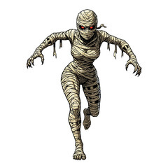 Mummy, Mummy Isolated, Halloween Monster Mummy.