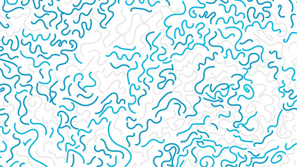 Color line squiggle swirl shape seamless pattern stock illustration