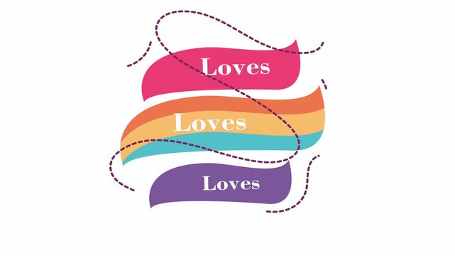 Pride ribbons illustration with multiple colors love acceptance diversity