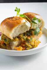 A view of pav bhaji.