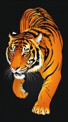 Obraz premium Tiger illustration, walking